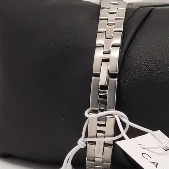 Caravelle Ladies Quartz Watch By Bulova Silvertone White Dial 24mm - Picture 11 of 12